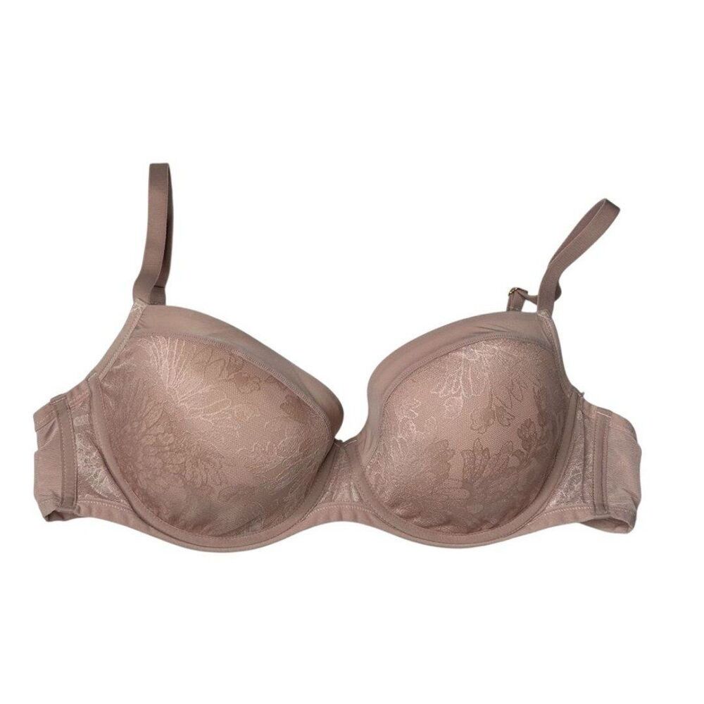 Soma Tan lace light lift Demi Bra 36D with Molded Cups